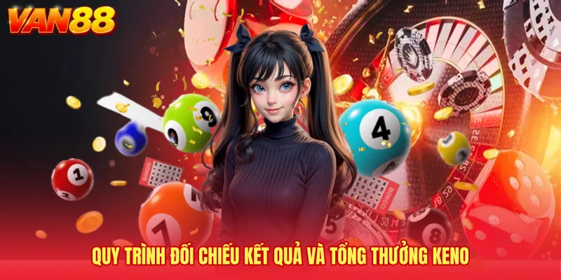 Quy trình đối chiếu kết quả và tổng thưởng Keno